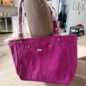 Women's Magenta Tote Bag by Thirty One